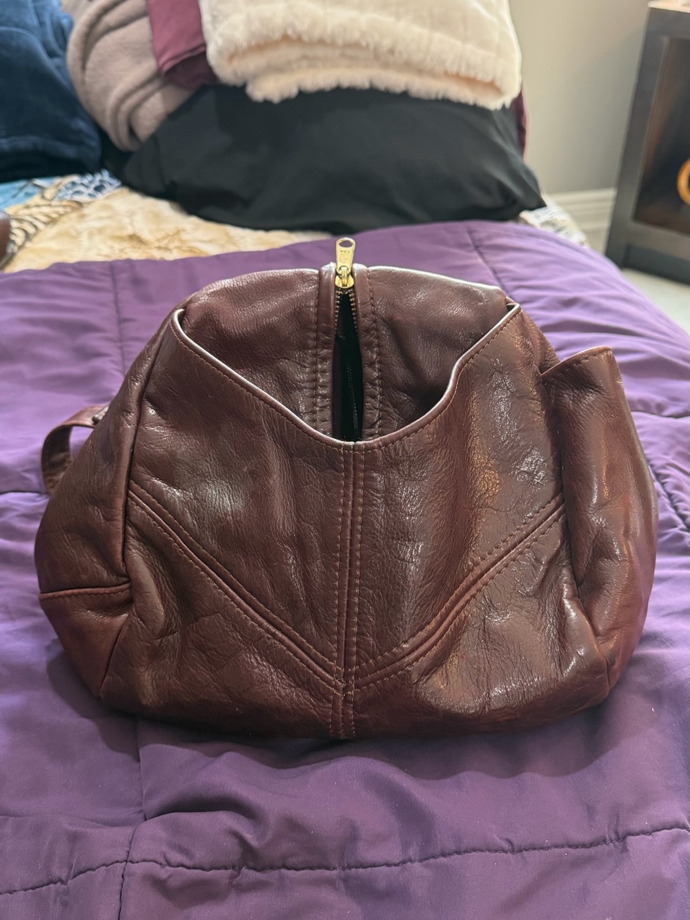 Artisan, genuine, leather bag purchased at craft fair handmade - Picture 11 of 16